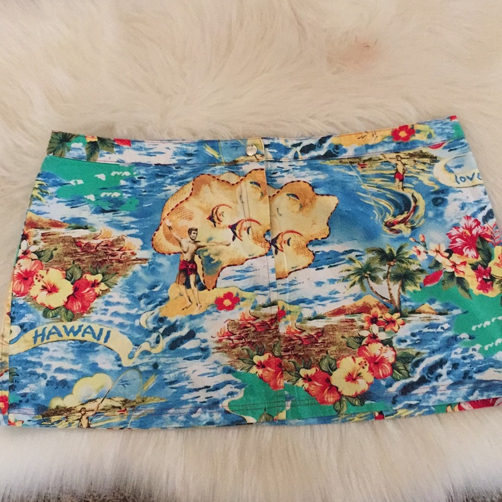 Y2K Vintage Dolce and Gabbana tropical Hawaii skirt - Picture 2 of 6